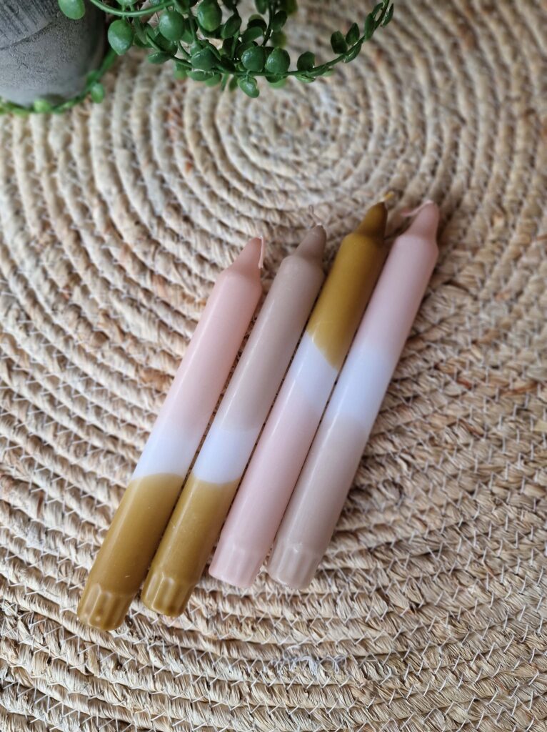 diner kaarsen pastel