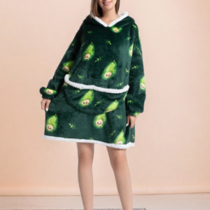 🥑Hoodie Blanket Avocado Dark Green