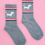 Sokken Teckel Streep Grijs