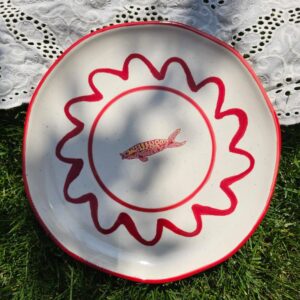 Dinerbord Vis Geel Rood – Ø26,5 cm