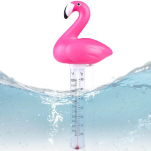 Drijvende Thermometer met Roze Flamingo –🦩