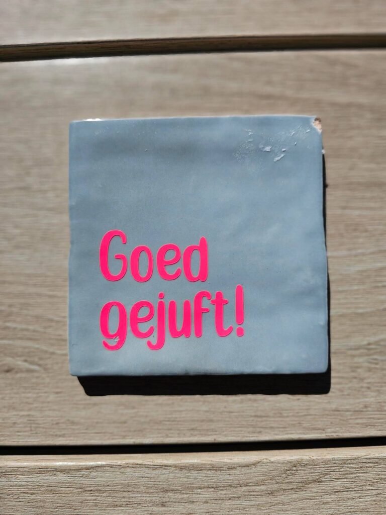 Goed gejuft Tekst Tegel zero waste