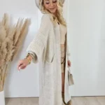 Gebreid, Lang Vest Beige