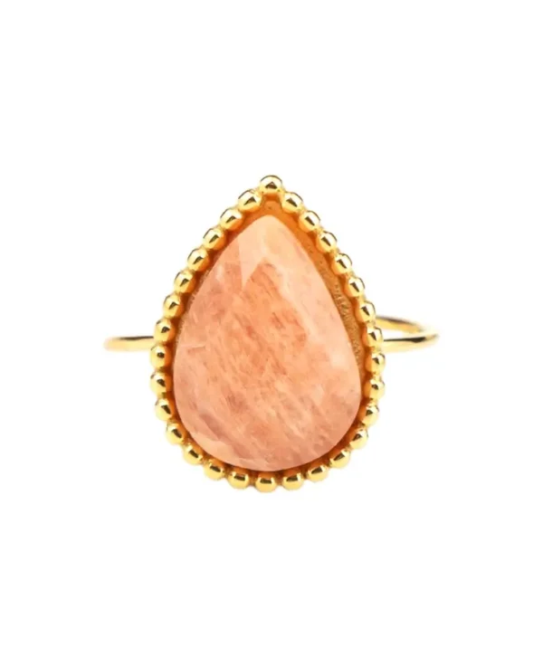 Druppel Ring Sun Stone