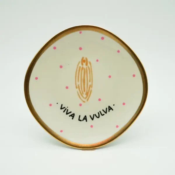 vintage wandbordje viva la vulva