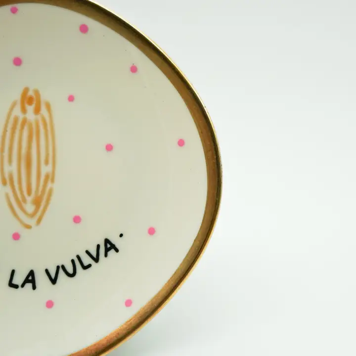 vintage wandbordje viva la vulva