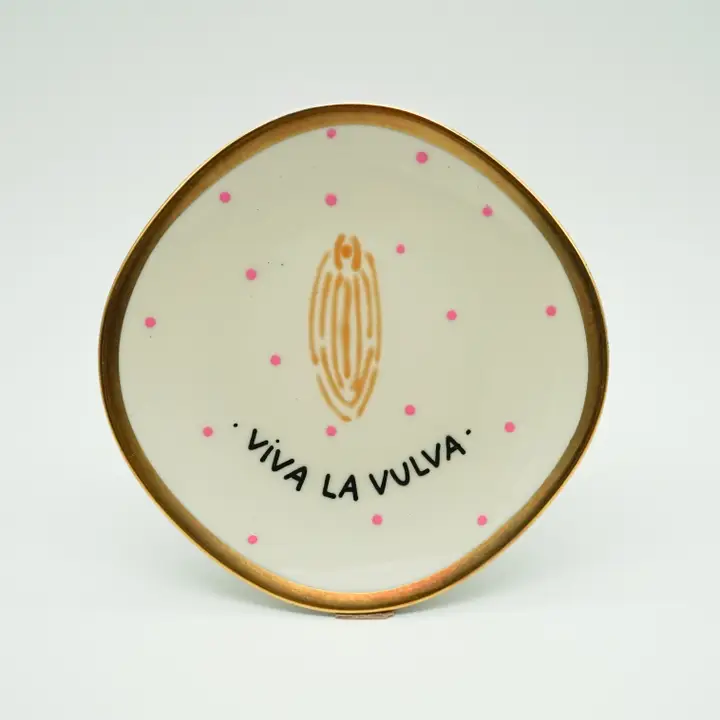 vintage wandbordje viva la vulva