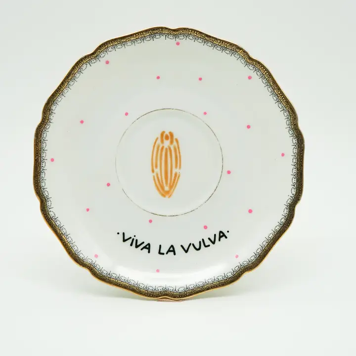 wandbordje vintage viva la vulva