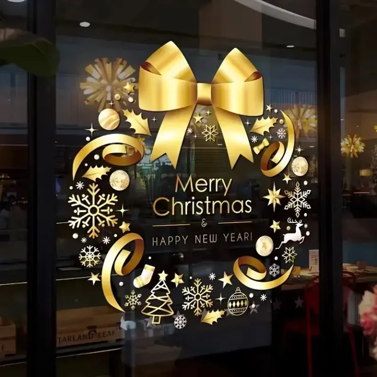Raamsticker Kerst Strik