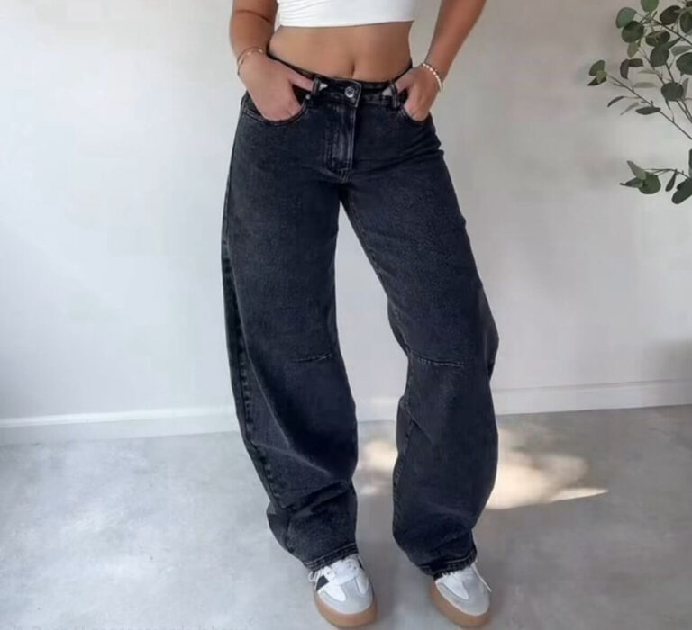 Balloon Jeans – Zwart