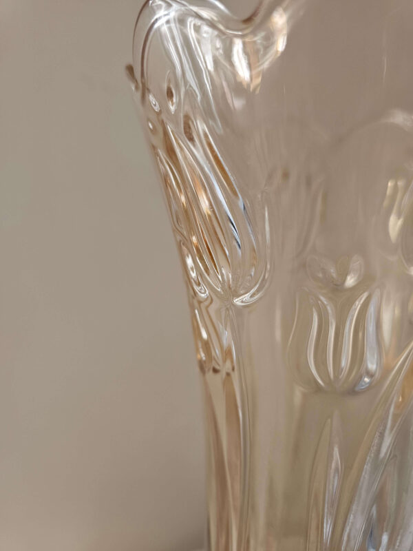 Glazen Vaas met Tulpen Patroon – Helder –