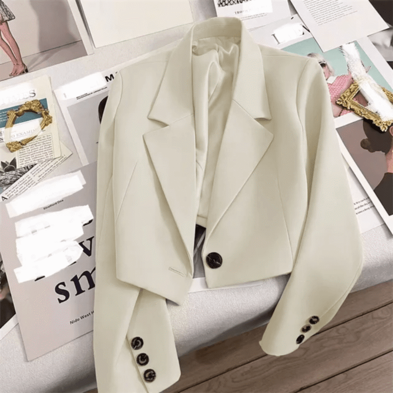 Cropped Blazer – Crème