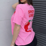 T-shirt Spicy Love – Roze