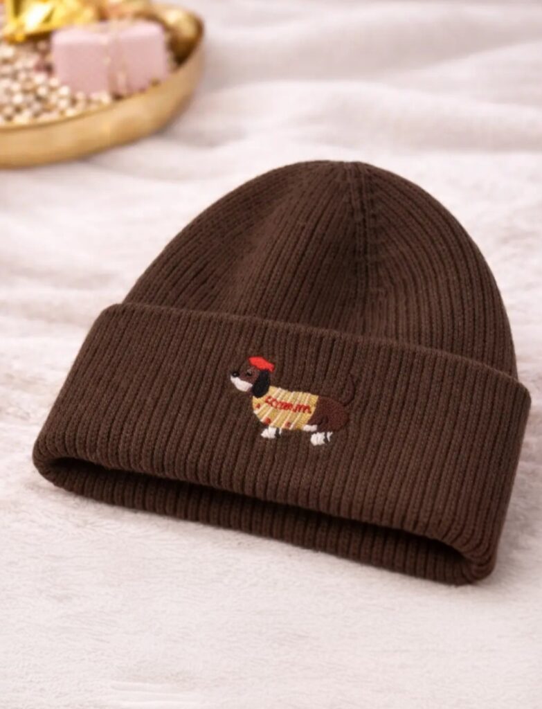 Teckel Beanie – Bruin