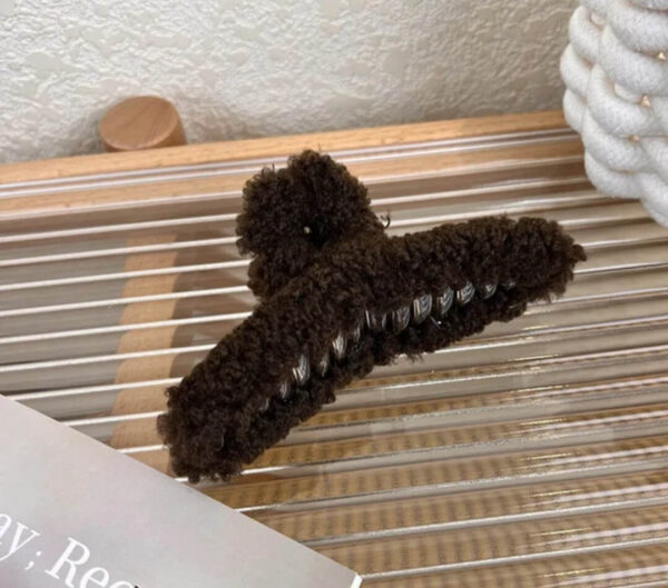 Haarclip Teddy Donkerbruin