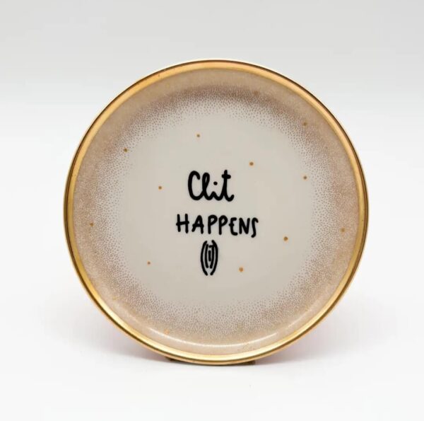 Vintage Wandbordje – “Clit Happens”