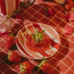 Rasp Schaaltje Keramisch Rood Roze Streep