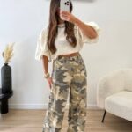 Camo Wide Leg Jeans