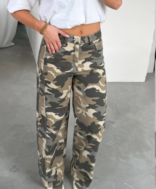 Camo Wide Leg Jeans