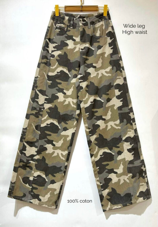 Camo Wide Leg Jeans