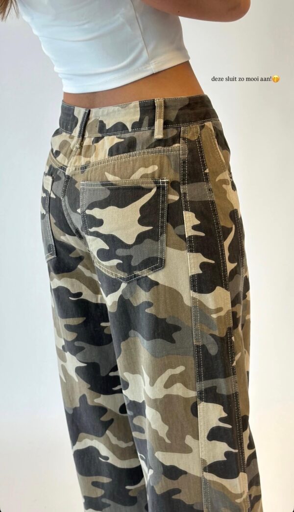 Camo Wide Leg Jeans