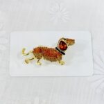 Teckel Broche Goud