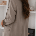 Blazer Taupe met Panterprint details