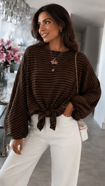 Oversized Gestreepte Top