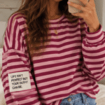 Sweater Streep Roze