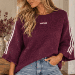 AMOUR Sweater – Burgundy