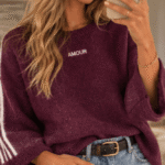 AMOUR Sweater – Burgundy